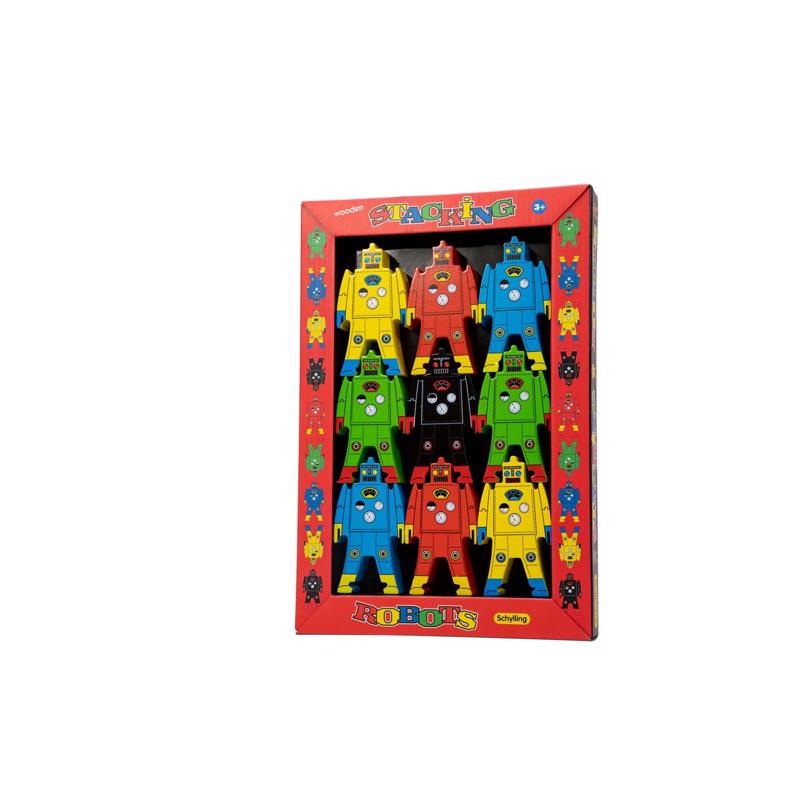 Schylling Stacking Robots Hardwood Assorted 9 pc