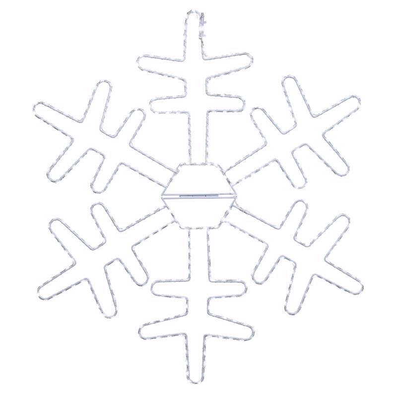 Celebrations LED Pure White Snowflake 24 in. Hanging Decor