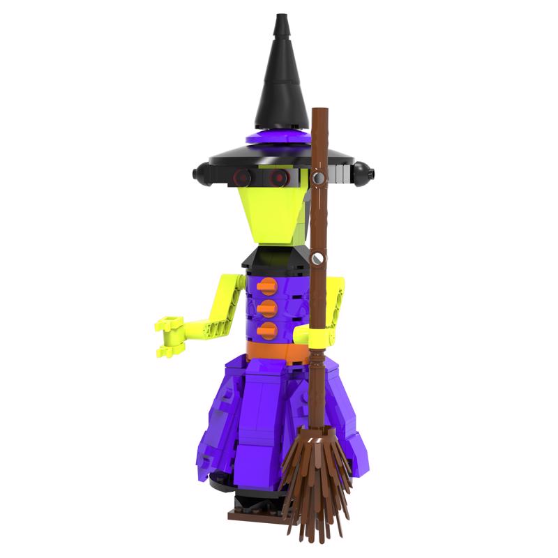 NovaBrix Witch Halloween Toy ABS Plastic Black/Green/Purple 186 pc