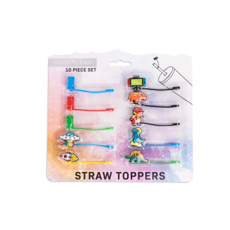 Core Home Dino Straw Topper Silicone 10 pk