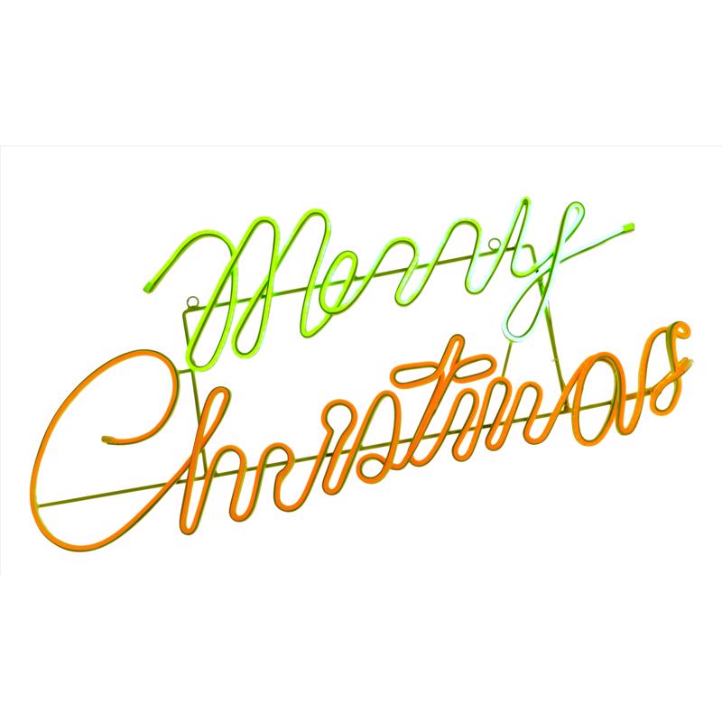 Celebrations Neon Merry Christmas LED Green/Red Novelty Christmas Lights