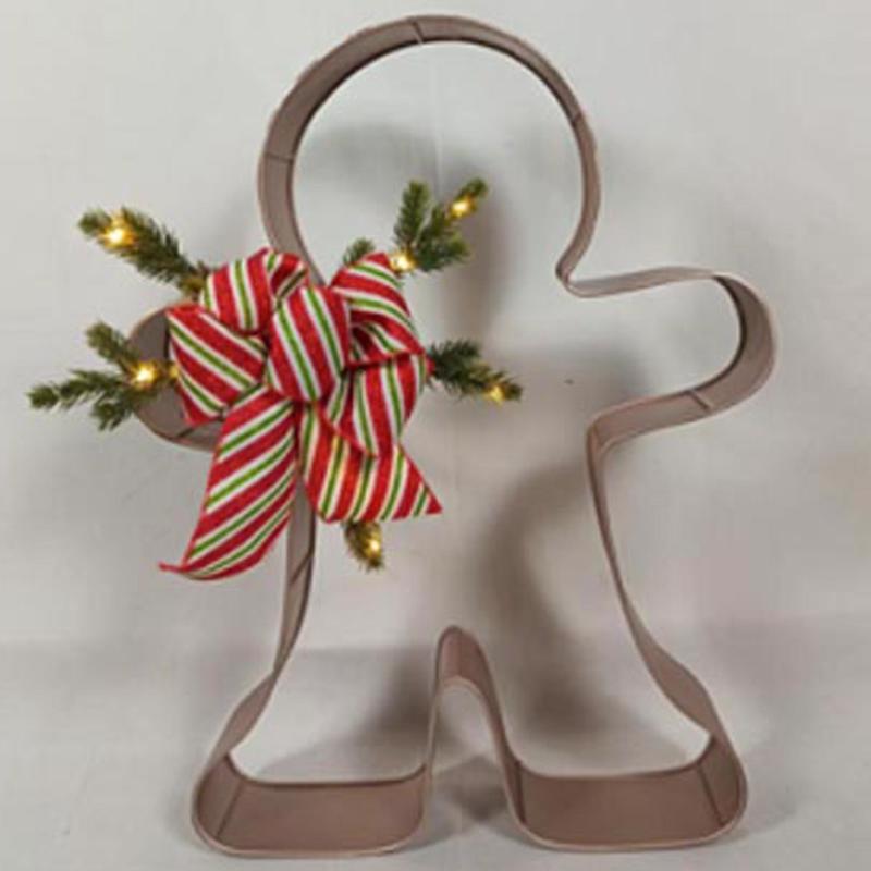 Celebrations LED Warm White Gingerbread 28 in. Yard Decor