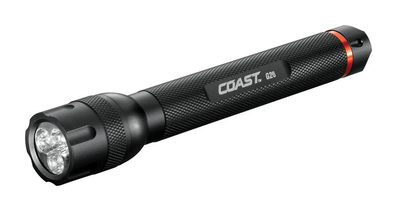 Coast 19807 G26 LED Flashlight,330 lumens, Assorted Silver/ Black