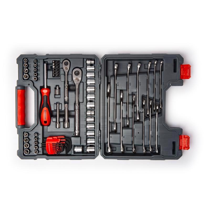 Crescent CTK70MP 3/8 in. drive Metric and SAE 6 and 12 Point Mechanic's Tool Set 70 pc