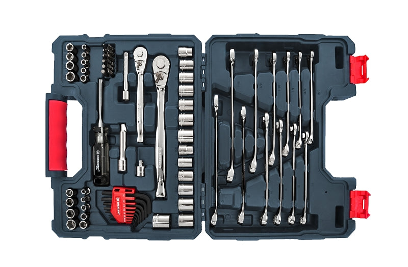 Crescent CTK70MP 3/8 in. drive Metric and SAE 6 and 12 Point Mechanic's Tool Set 70 pc