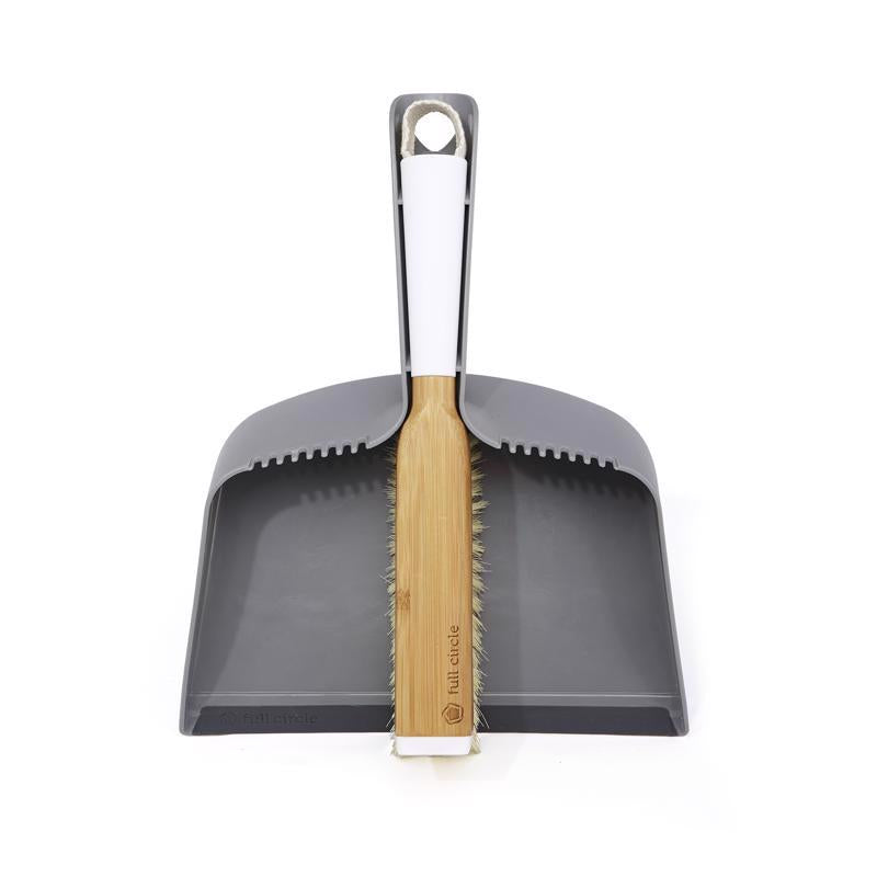 Full Circle FC14604W Clean TeamBamboo/Plastic Handheld Dustpan and Brush Set