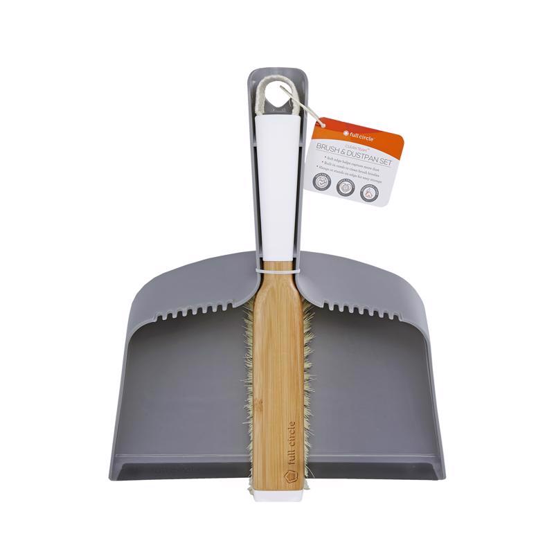 Full Circle FC14604W Clean TeamBamboo/Plastic Handheld Dustpan and Brush Set