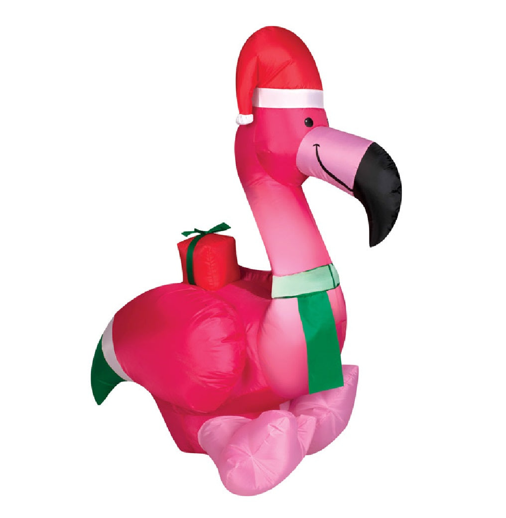 Gemmy 35292 Znone Christmas Inflatable Flamingo, Polyester, Multicolored