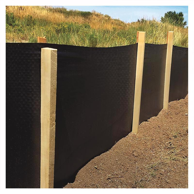 Hanes 43480 Polypropylene Silt Fencing,  Black,  2 ft. H X 100 ft. L
