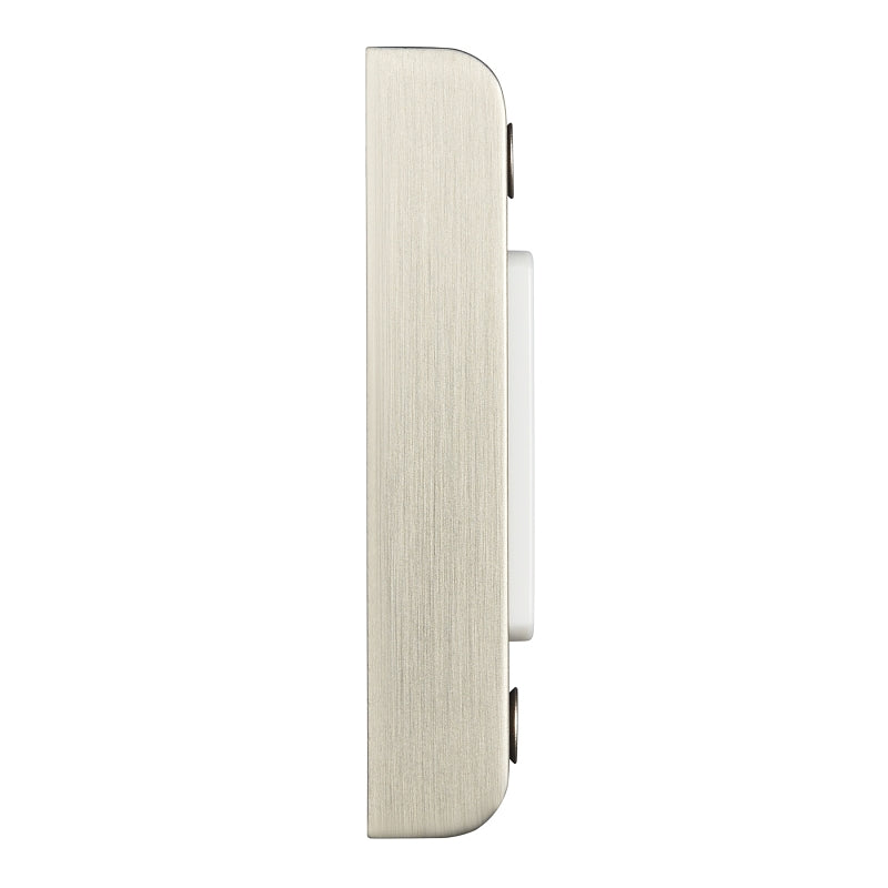Heath Zenith 18000217 Pushbutton Doorbell, Wired, Rectangular, Silver
