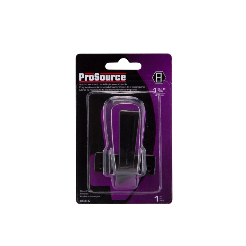 ProSource 31605-U-PS Inside Door Latch, Zinc, Black, 5/8 to 1-1/2 in Thick Door, 5/8 in Backset