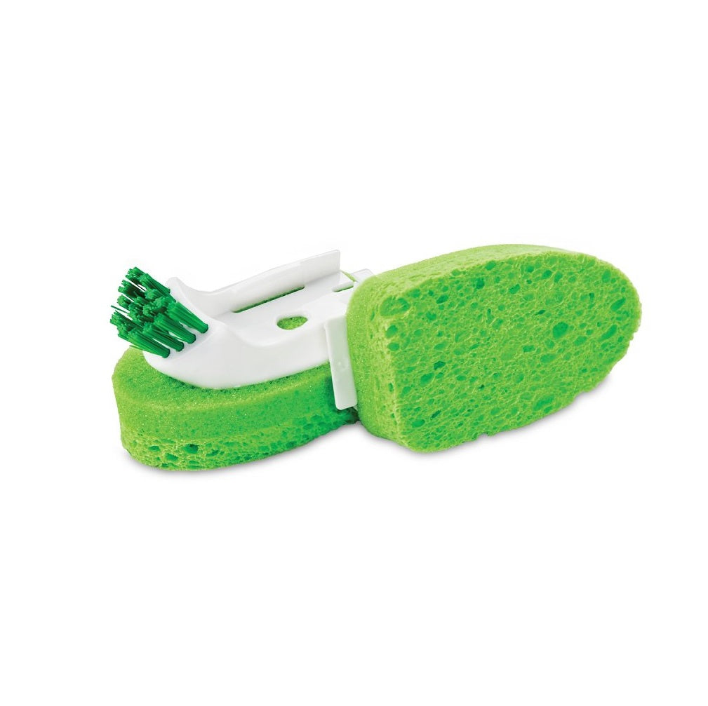 Libman 1133 Glass/Dish Wand Scrub Brush Refill, Green/White