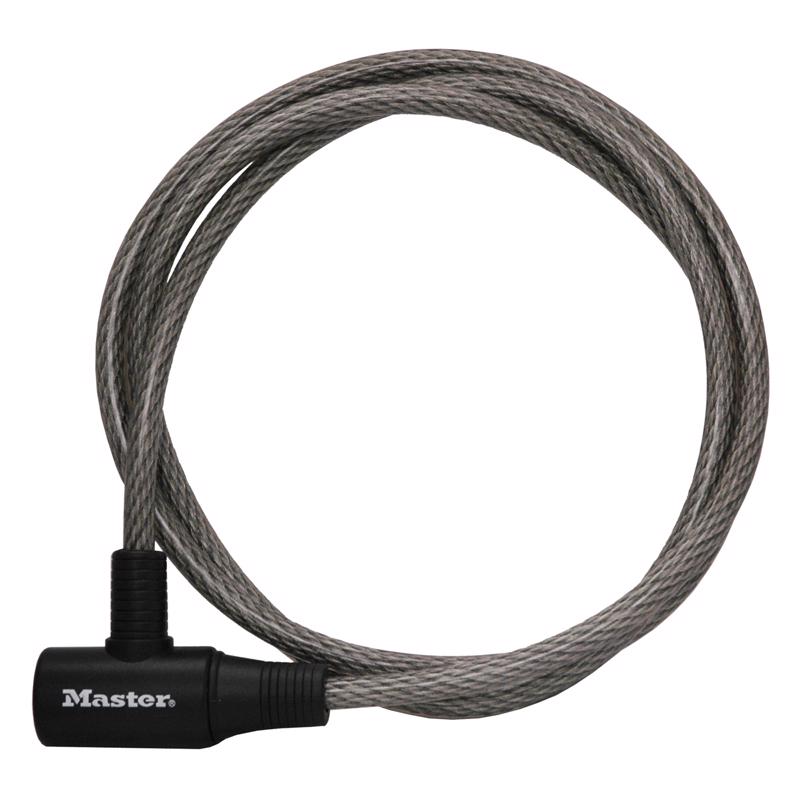 Master Lock 8154DPF Vinyl Coated Steel Locking Cable, 3/8 in. D X 72 in. L