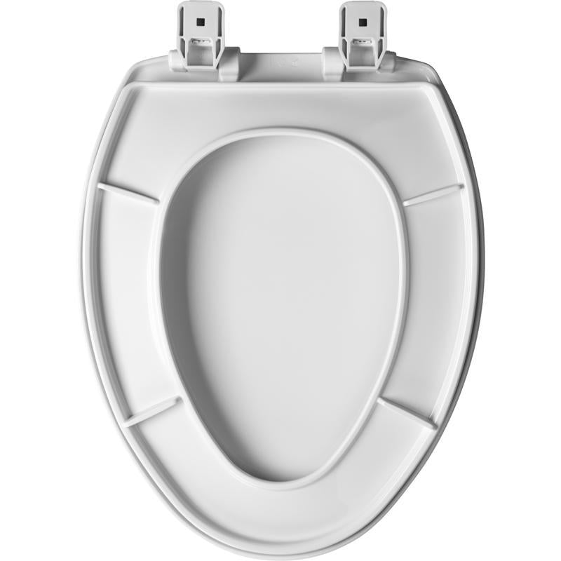 Mayfair by Bemis 180SLOW-000 Caswell Slow Close Elongated White Plastic Toilet Seat