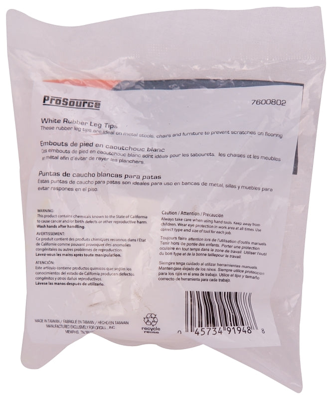 ProSource FE-50646-B Furniture Leg Tip, Rubber
