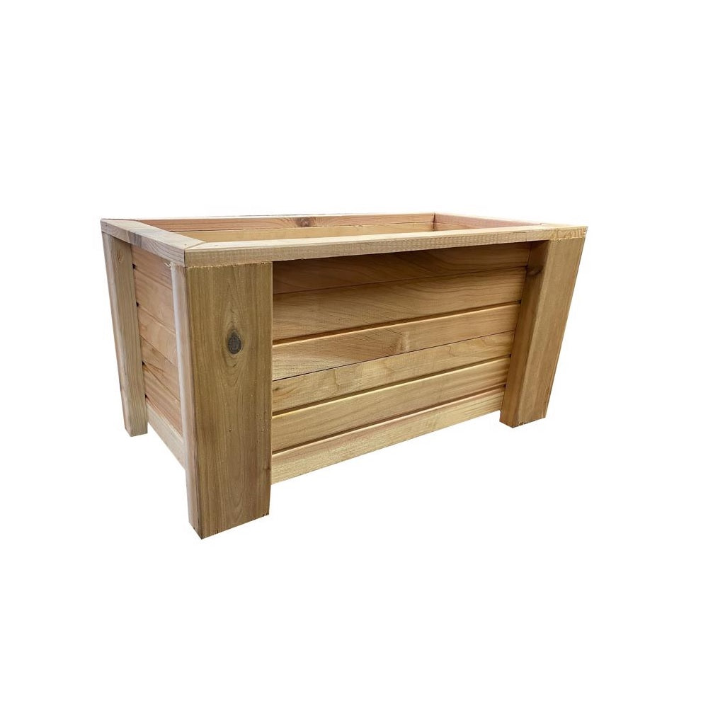 Real Wood Products G3142 Western Red Deck Planter, 24 Inch