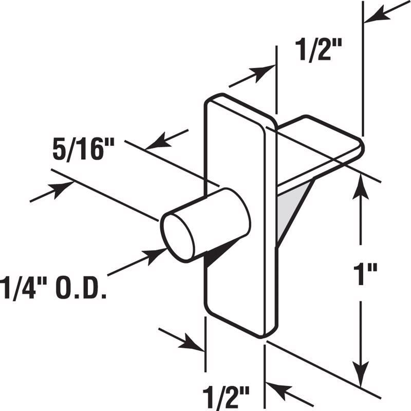 Richelieu 1900BRR Shelf Support Pegs, Brown, CD/8, 1 inch L