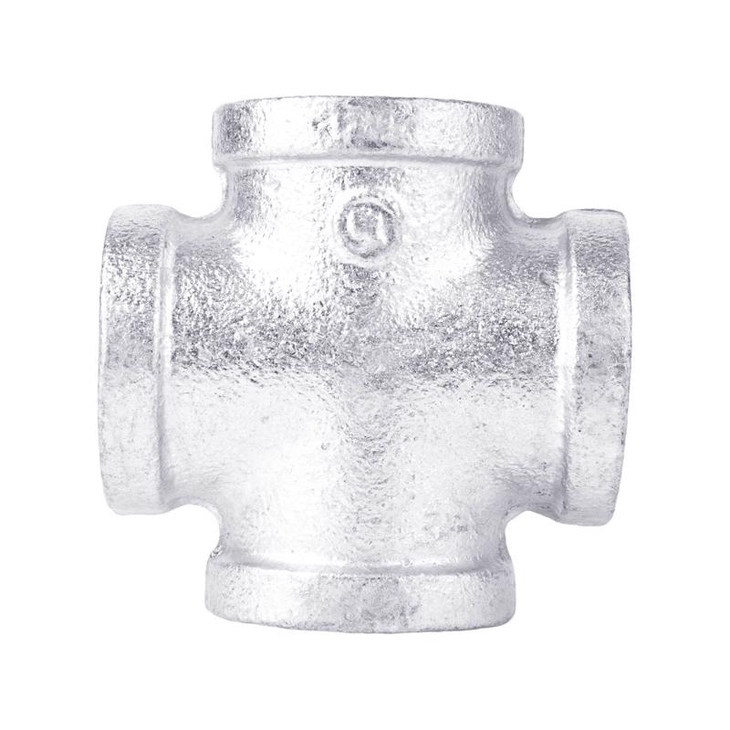 STZ Industries 311CR-12 1/2 in. FIP each X 1/2 in. D FIP 1/2 in. D FIP Galvanized Malleable Iron Cross