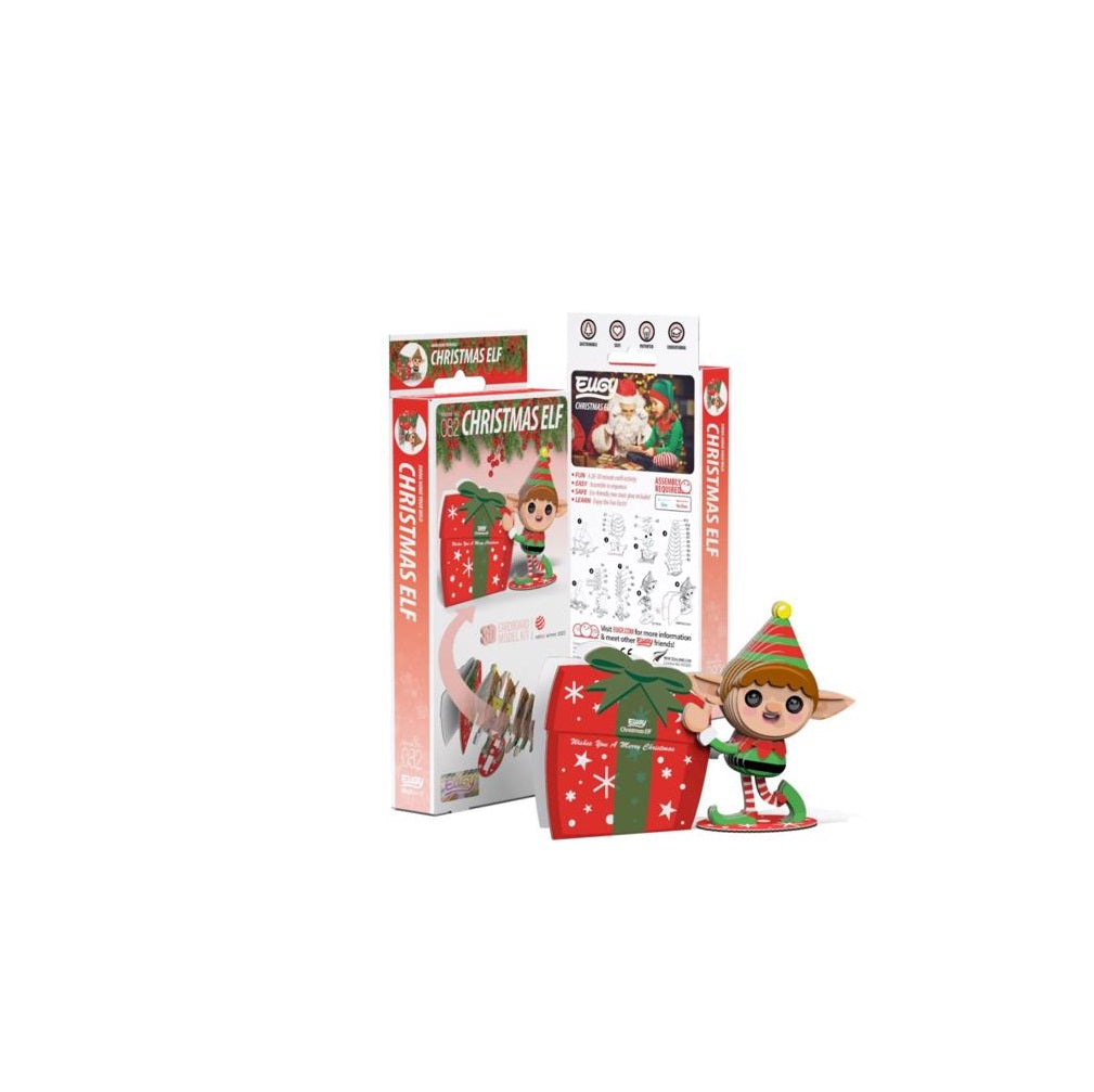 Safari 105663 Eugy Christmas Elf 3D Puzzle Cardboard Multicolored