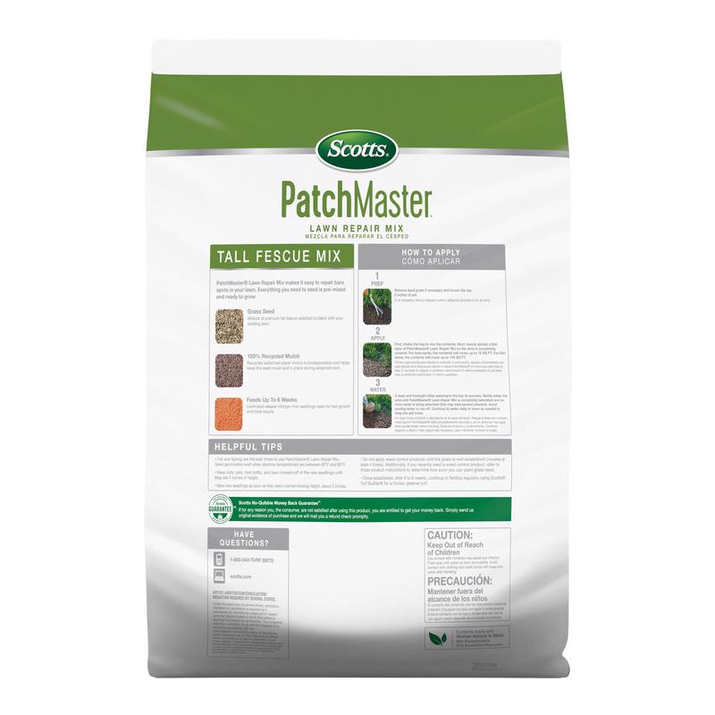 Scotts 14900 PatchMaster Tall Fescue Grass Sun or Shade Grass Spot Repair Mix 4.75 lb