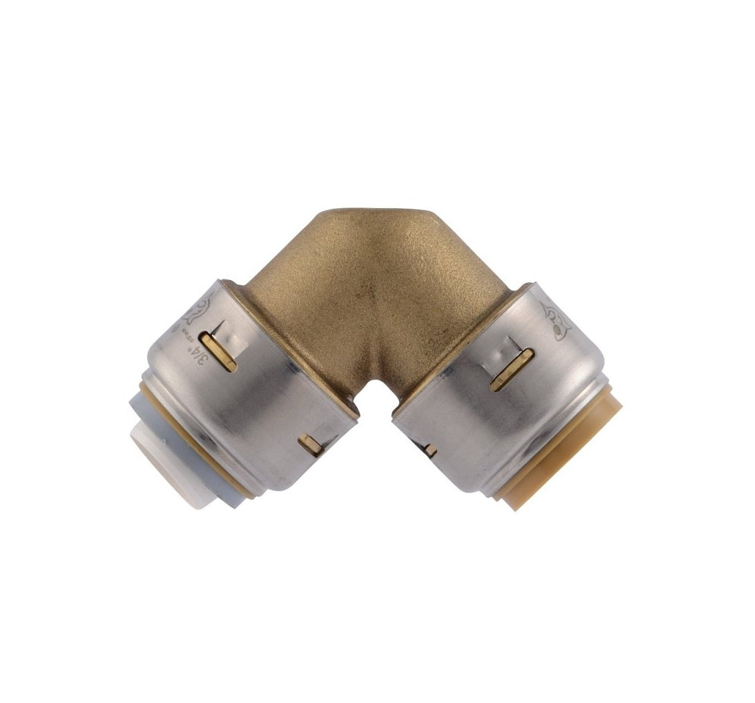 SharkBite UR4256A 90 Degree Angle Transition Elbow, Brass