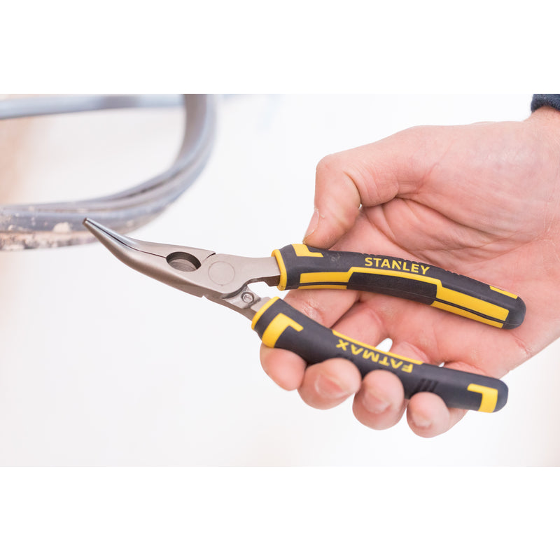 Stanley 89-871 FatMax Carbon Steel Bent Long Nose Pliers/Cutter, 6-3/8 in.