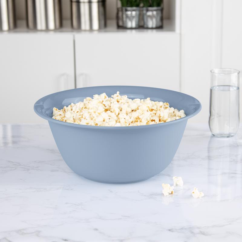 Sterilite 07116H12 Plastic Round Bowl, Blue, 192 oz