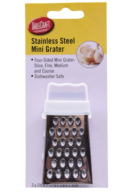 Tablecraft SG100 Stainless Steel Mini Grater, Silver