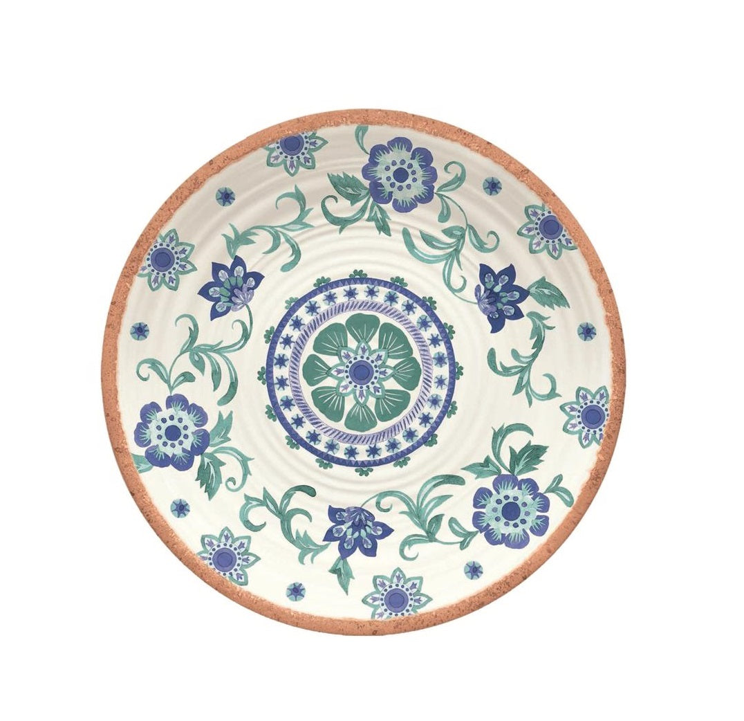 Tarhong PAN0140MPLSB Rio Turquoise Artisan Platter, Multicolored