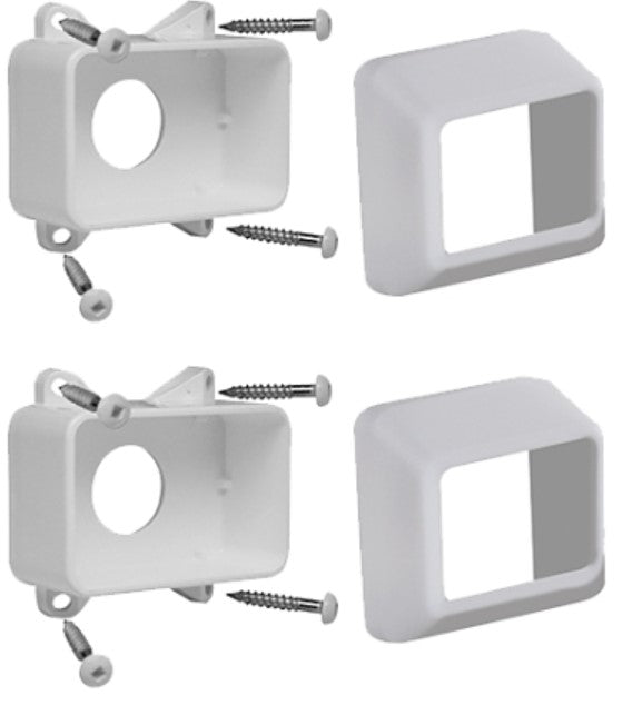 Xpanse 73012488 Select Series Vinyl Rail Brackets, White, 4-Count