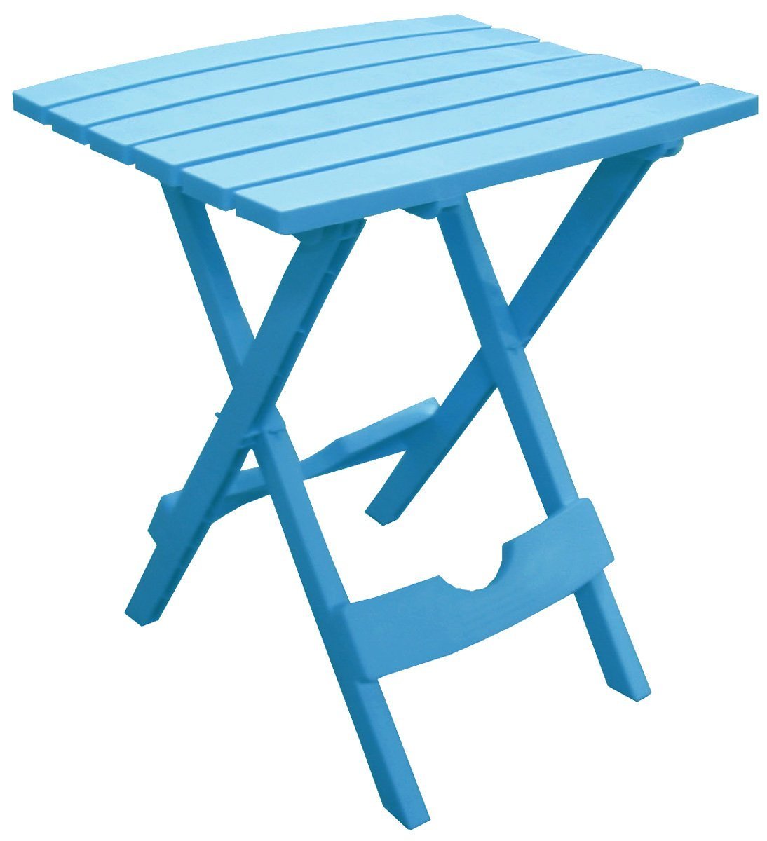 Adams Manufacturing Quik-Fold Portable Side Table, Pool Blue