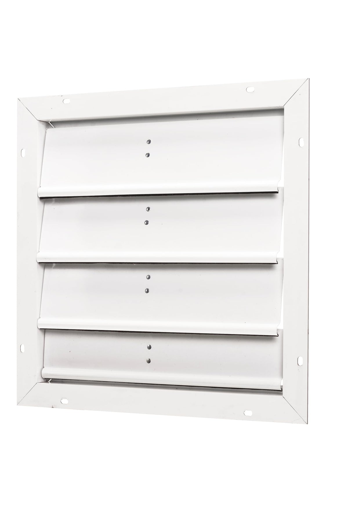 Air Vent Automatic Gable Vent Shutter, White Aluminum