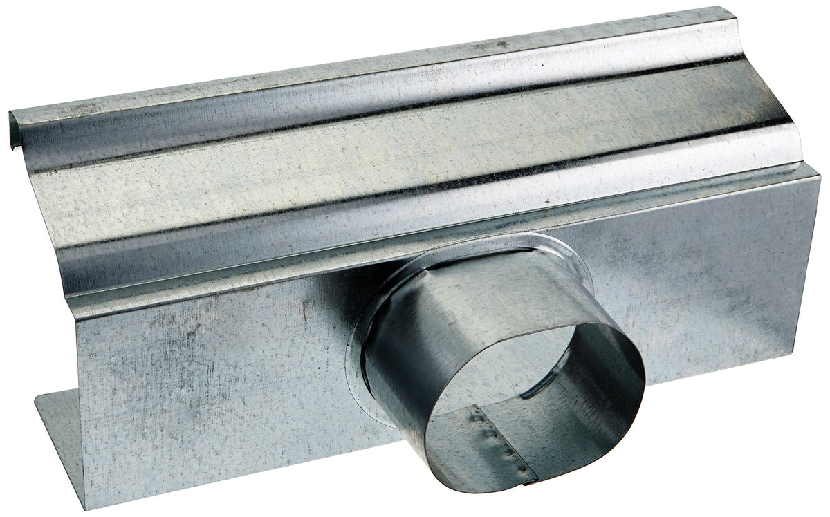 Amerimax 4-Inch Mill Finish Galvanized Steel End Piece With Drop