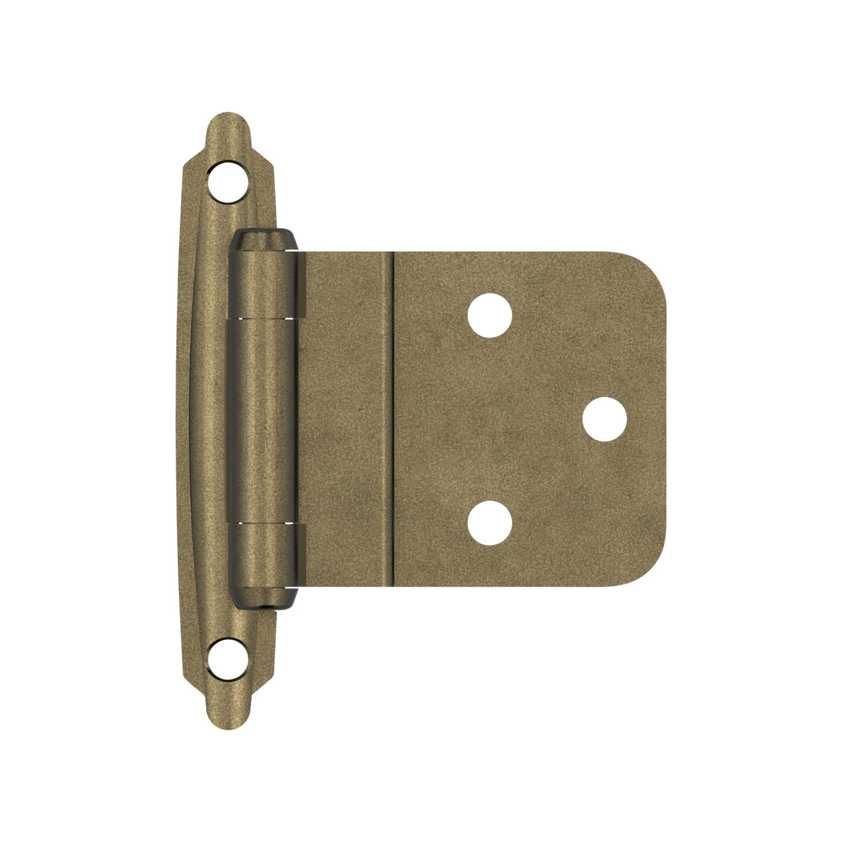 Amerock Self-Closing Face Mounted Cabinet Hinge, Burnished Brass
