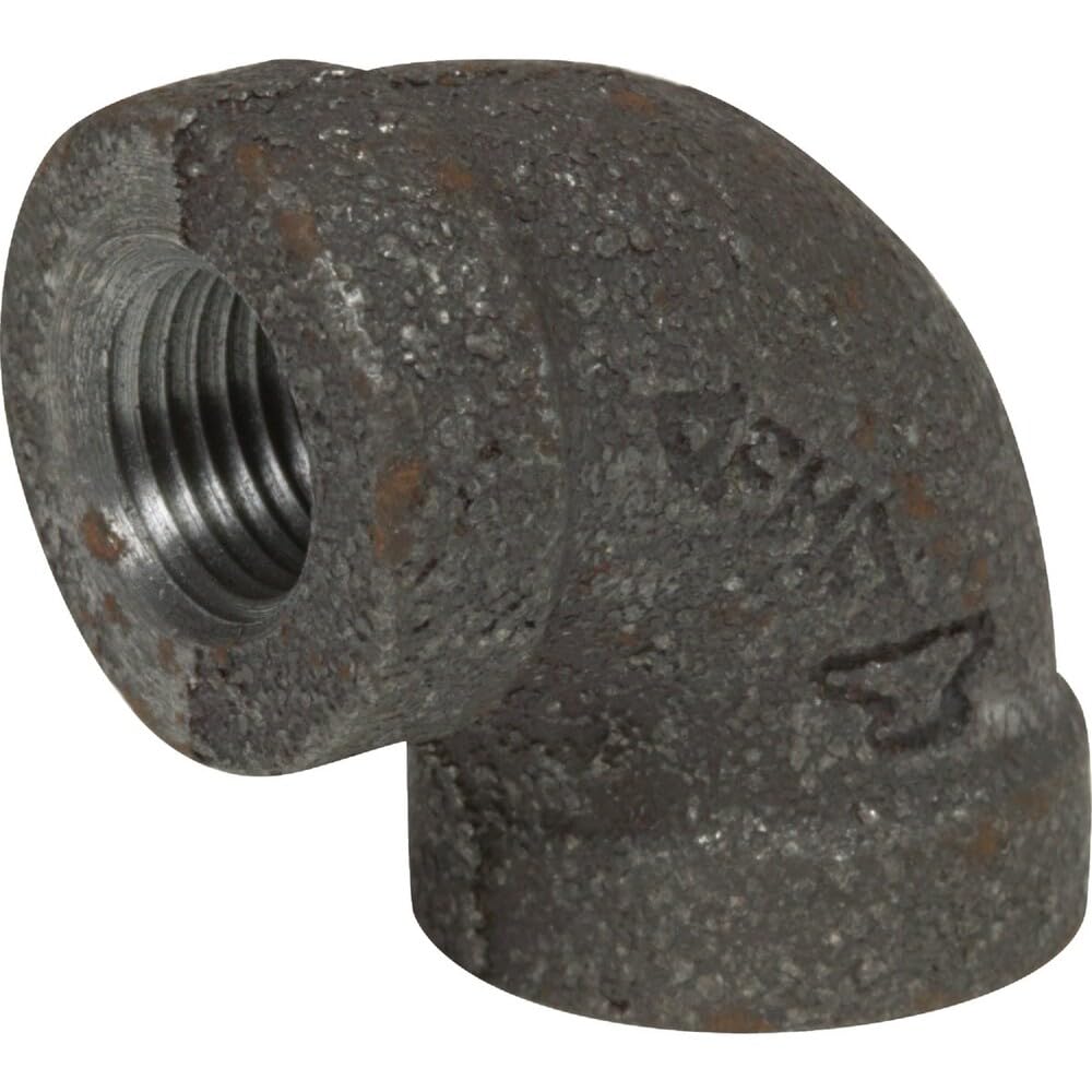 Anvil 1" Black 90-Degree Malleable Iron Elbow