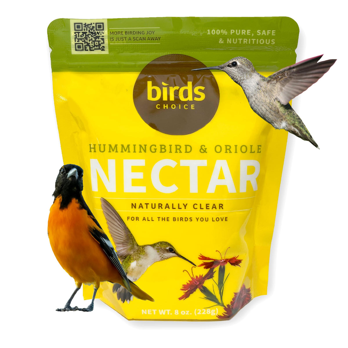 Bird's Choice Hummingbird & Oriole Nectar Pouch 8 oz