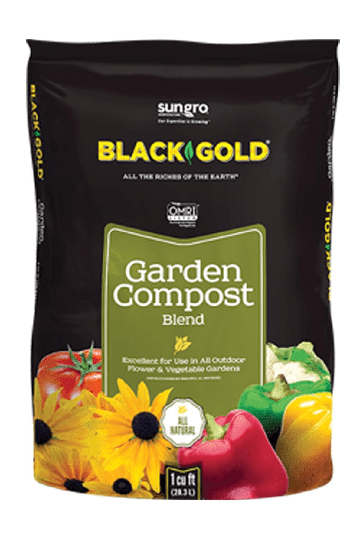 Black Gold Garden Compost Blend, OMRI, 1 cu ft