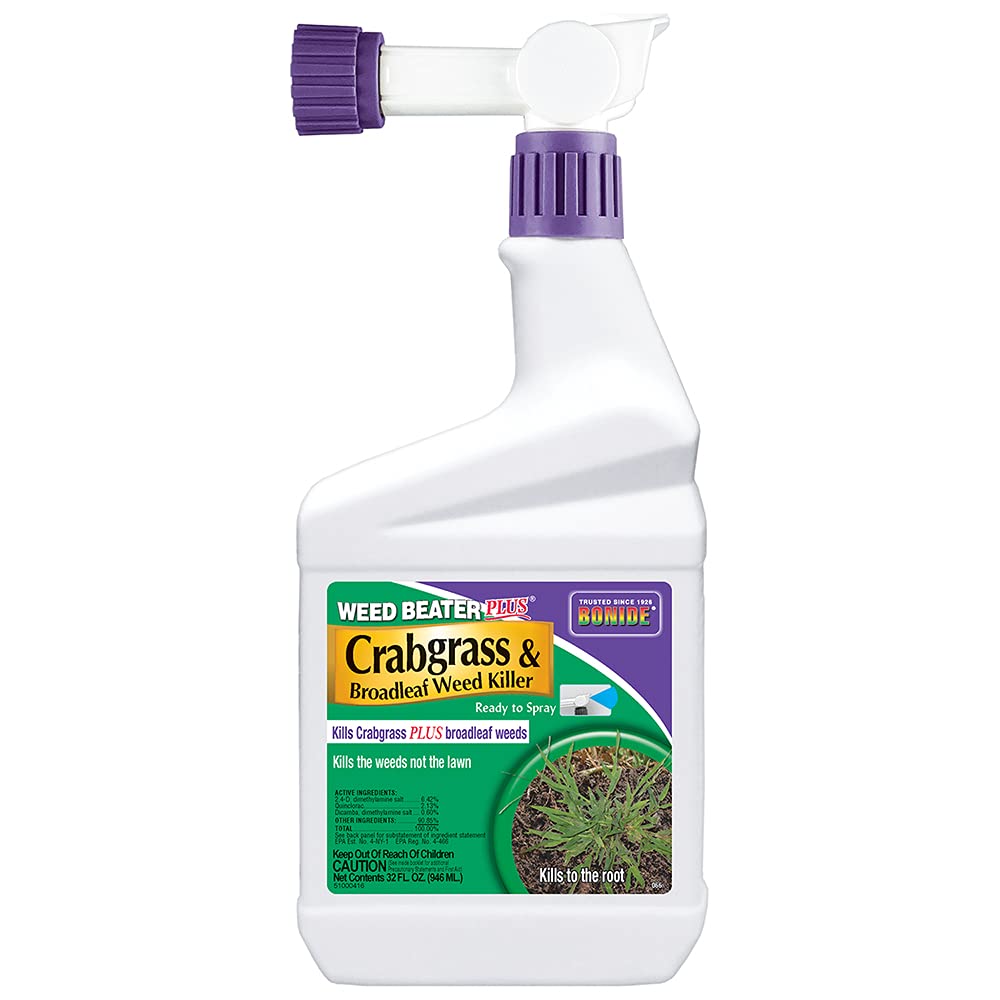 Bonide Weed Beater Plus Crabgrass & Broadleaf Weed Killer, 32 oz Ready-to-Spray