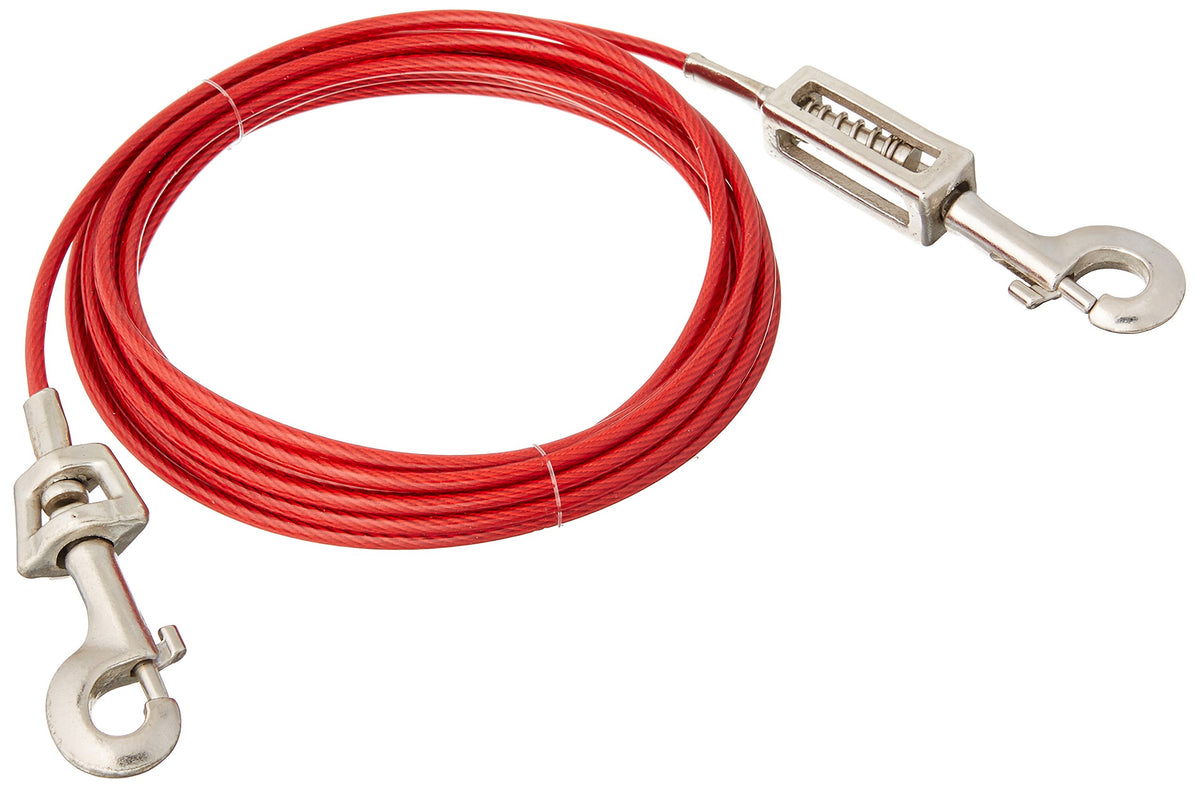 Boss Pet Tie-Out With Spring, 15 Ft, Large