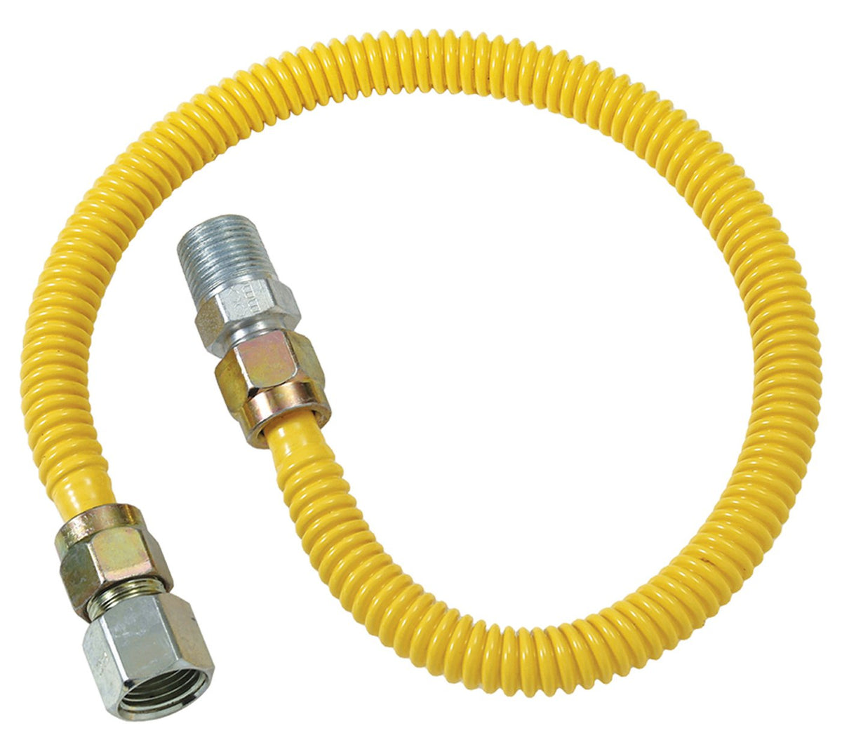 BrassCraft 18 in. Stainless Steel Gas Connector, 1/2 in. FIP x 1/2 in. FIP