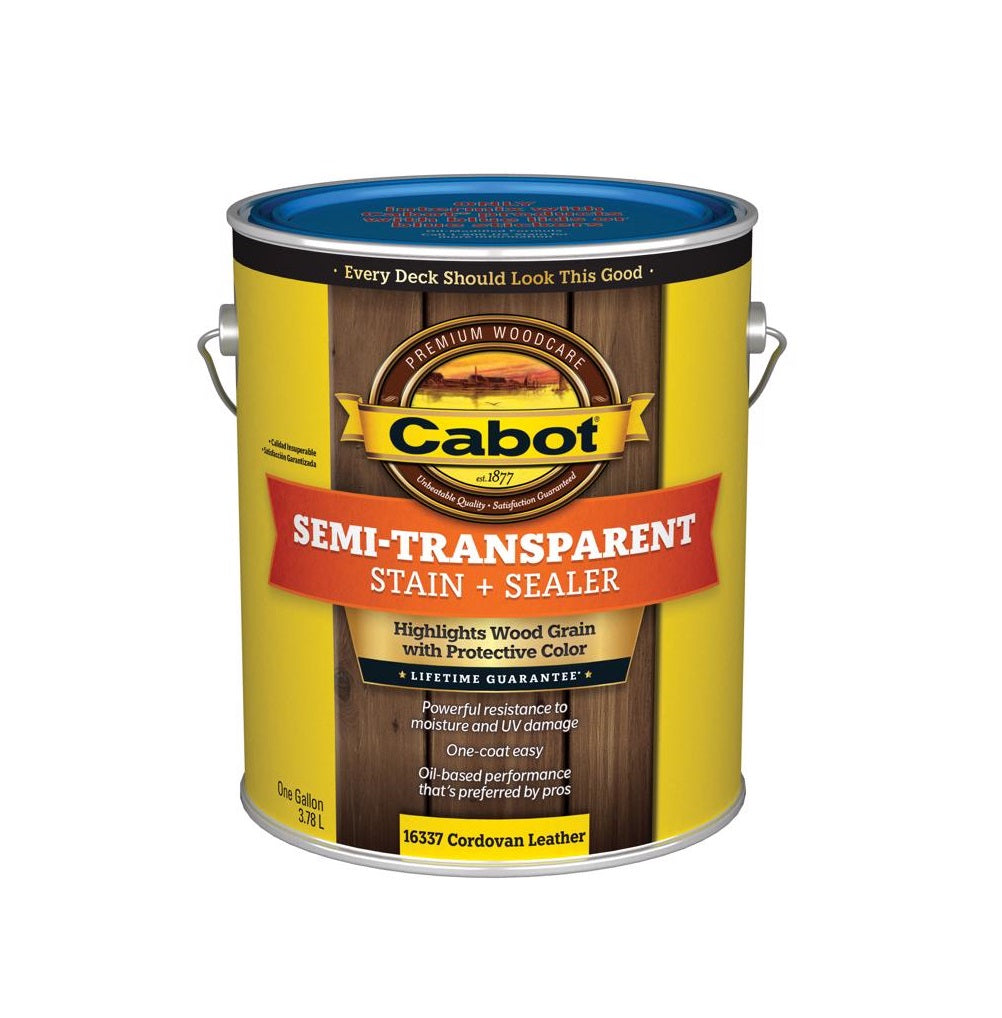 Cabot 140.0016337.007 Semi-Transparent Low VOC Stain and Sealer, 1 Gallon