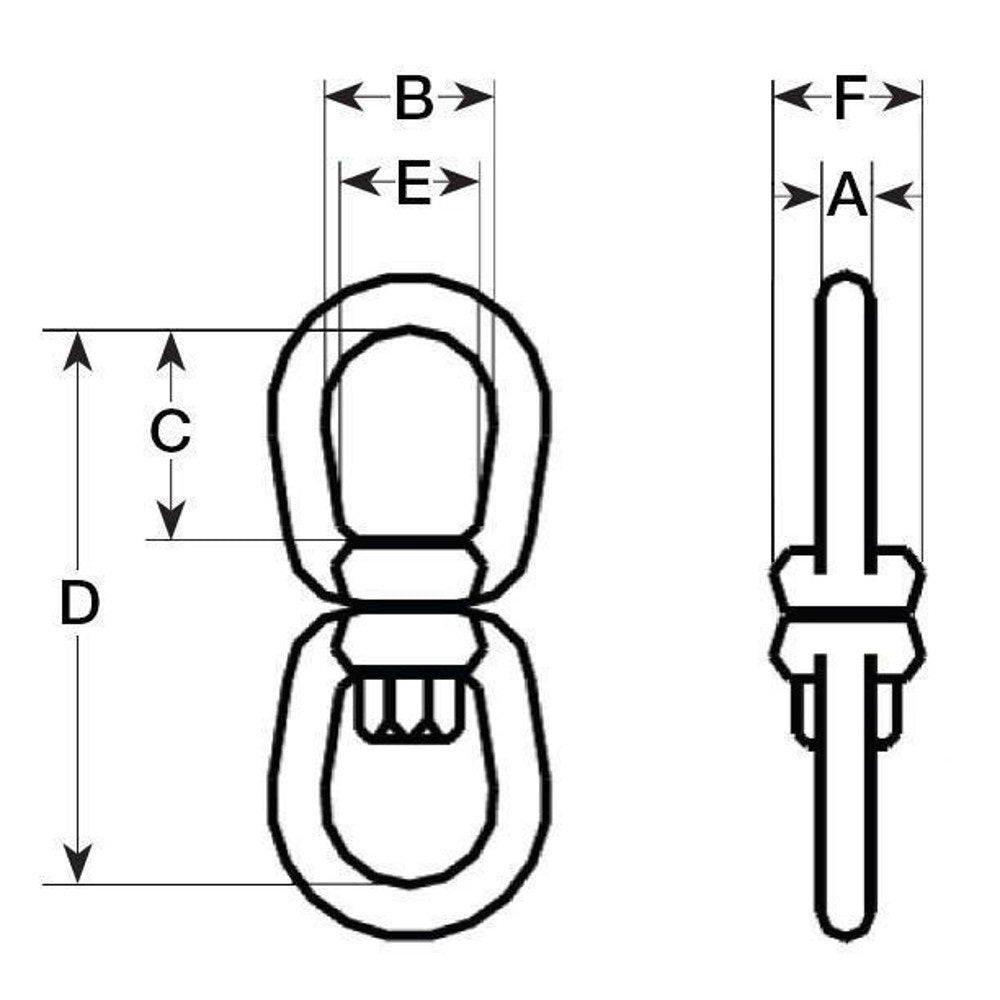 Campbell T9630535 Eye and Eye Swivel, 5/16 Inch