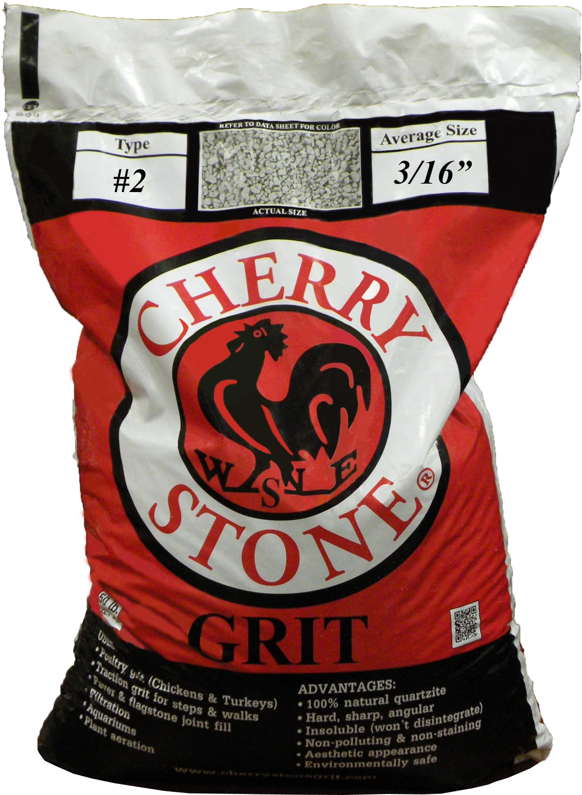 Cherry Stone Poultry Grit, #2, 50 lb