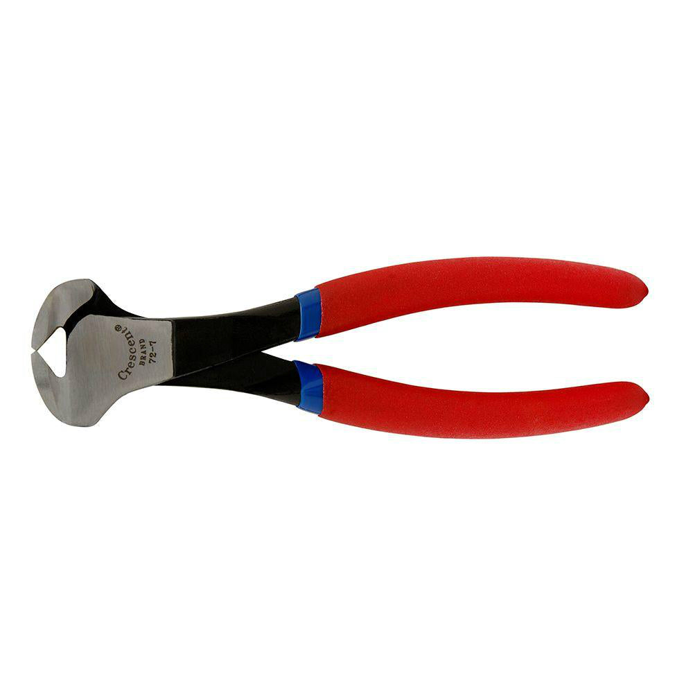 Crescent Solid Joint End Cutting Nippers, Cushion Grip, 7-1/4"