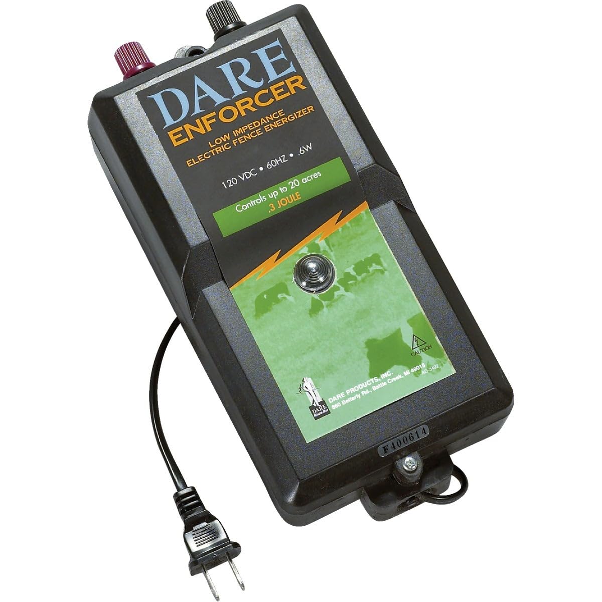 Dare Enforcer Series Electric Fence Energizer, 20 Acre, 110-Volt