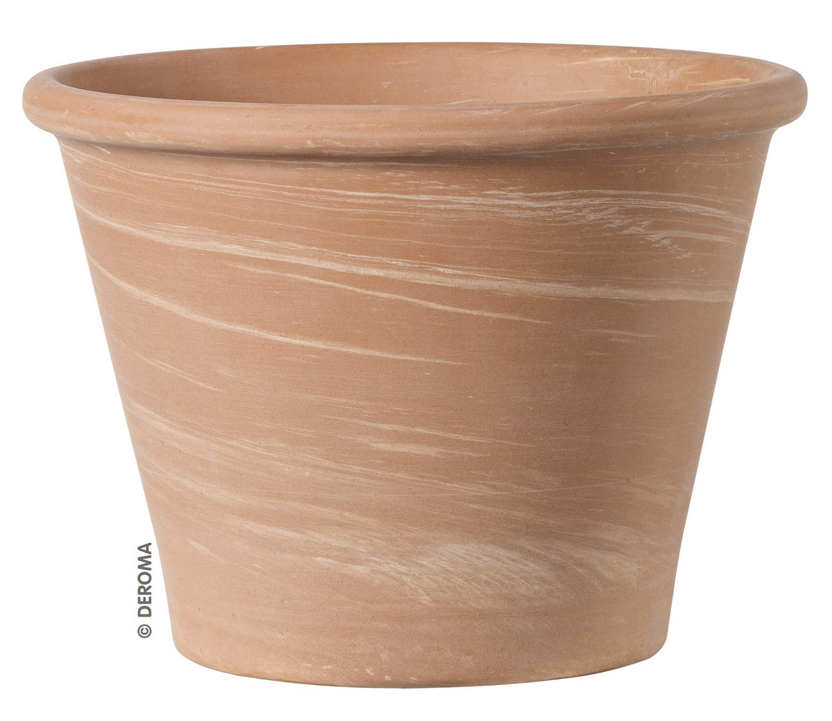 Deroma 8" White Duo Vasum Planter Pot