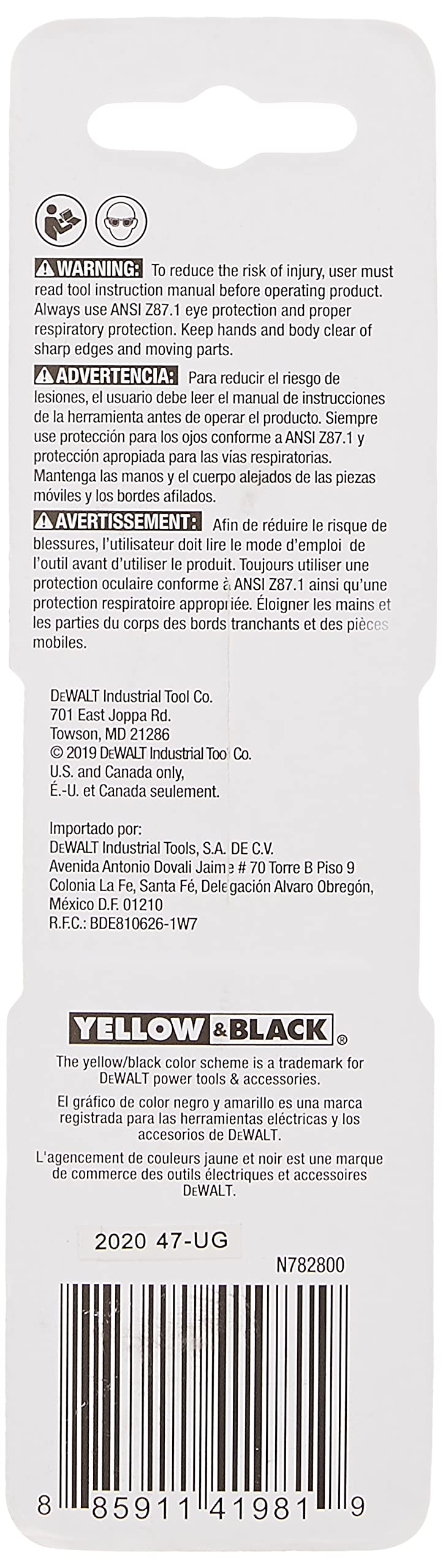 DeWalt Impact Ready Titanium Nitride Coated Drill Bit, 3/8" DD5124
