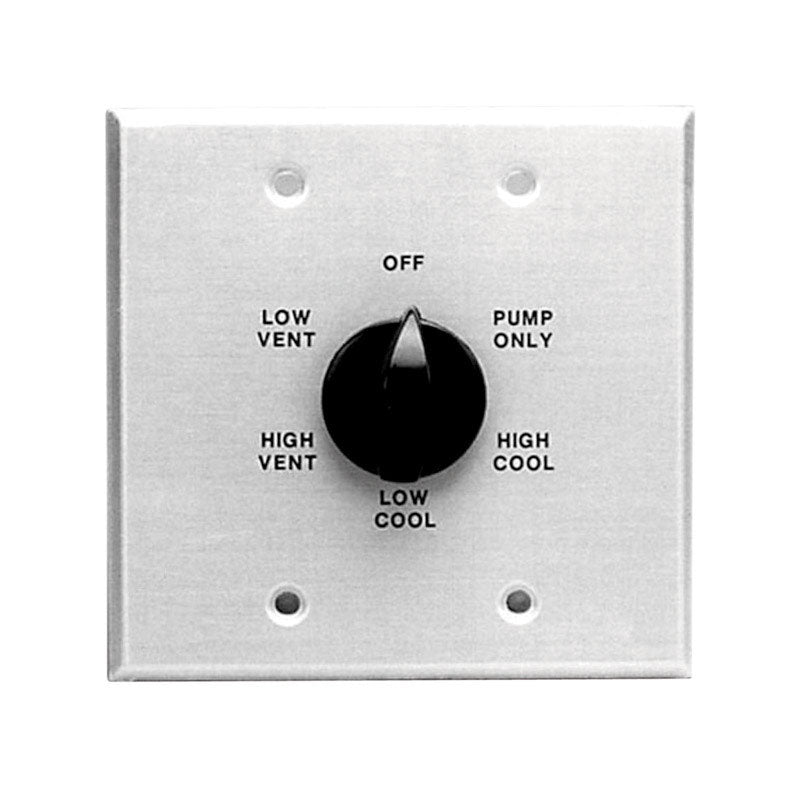 Dial 2-Speed 6-Position Metal Evaporative Cooler Wall Switch