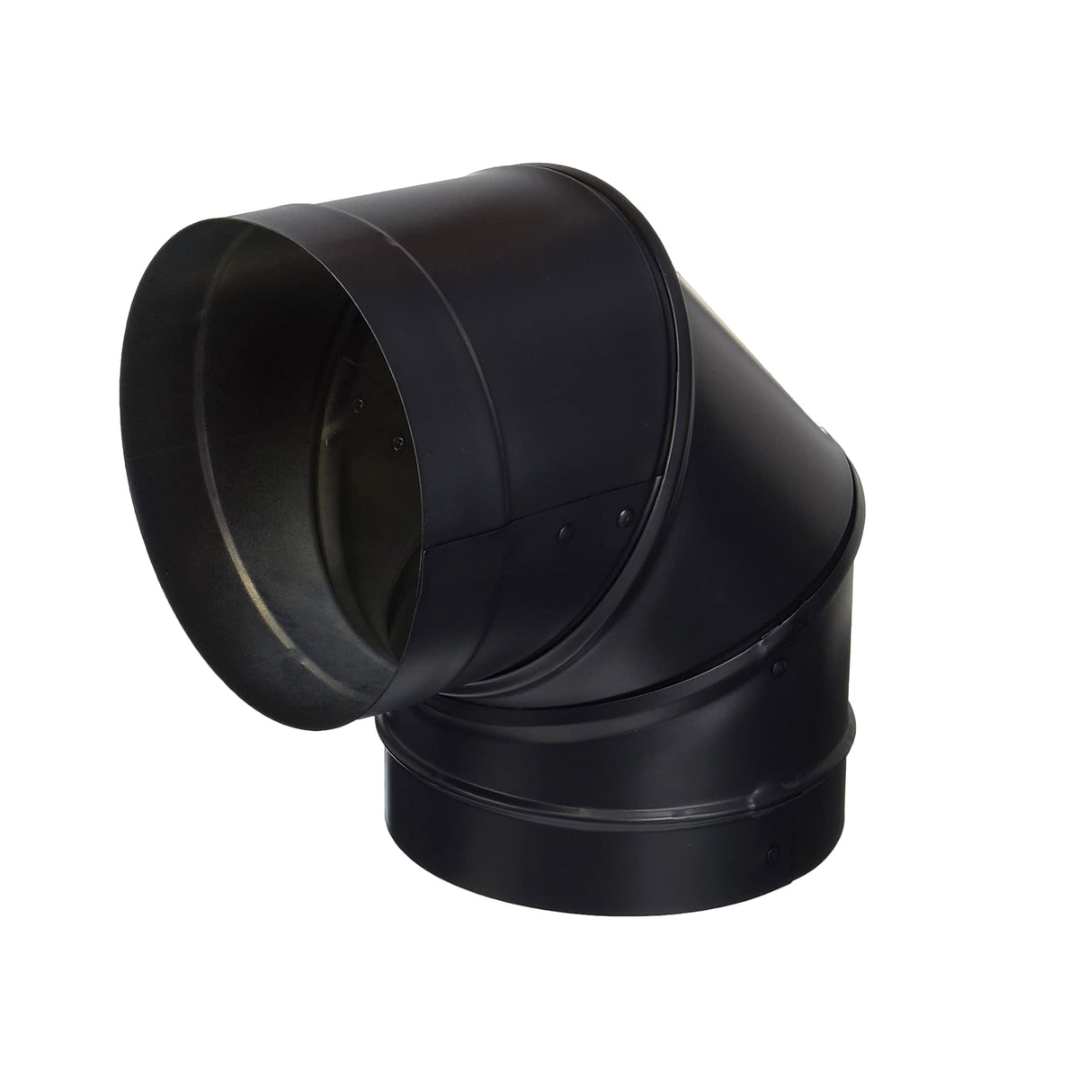 DuraVent DuraBlack 6 In. 90-Degree Single-Wall Stove Pipe Elbow