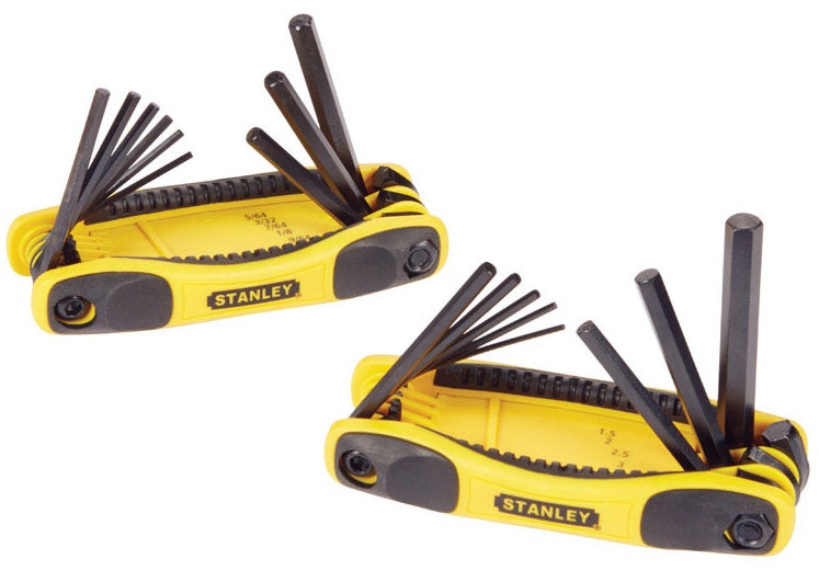 Stanley STHT71839 Metric and SAE Folding Locking Hex Key Set, Steel